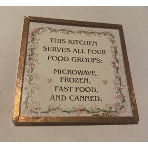 This kitchen serves all food groups see photos magnet fridge -Linda Grayson